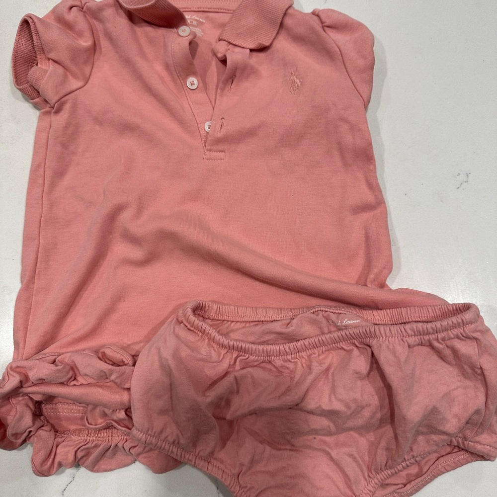 Polo baby pink dress *like new* 18m